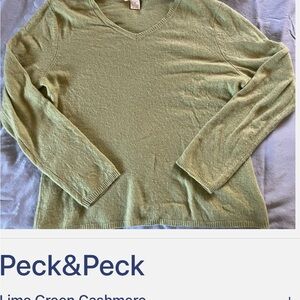 Peck & Peck Light Green Cashmere Pullover